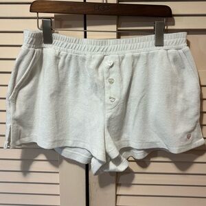 Stoney Clover XL Terry Cloth Heart Button Shorts White For Target